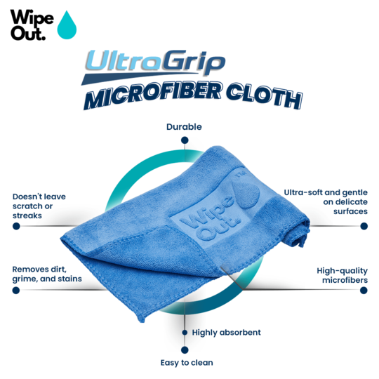 [PREMIUM] WipeOut UltraGrip Absorbent Microfiber Cleaning Cloth / Towel (35x75cm)